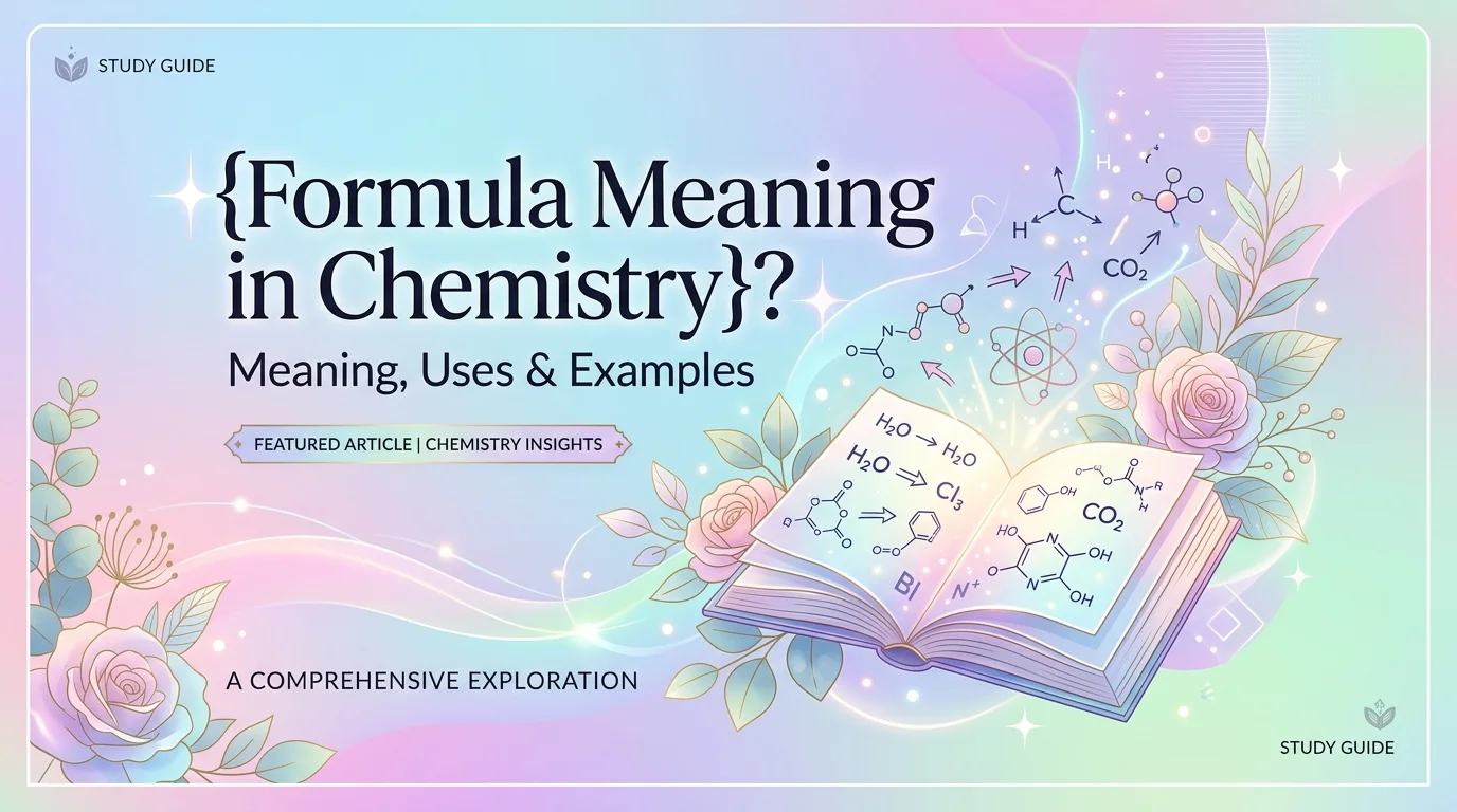 Formula Meaning in Chemistry