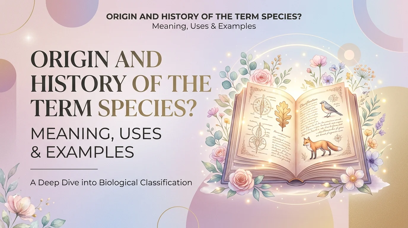 Origin and History of the Term Species