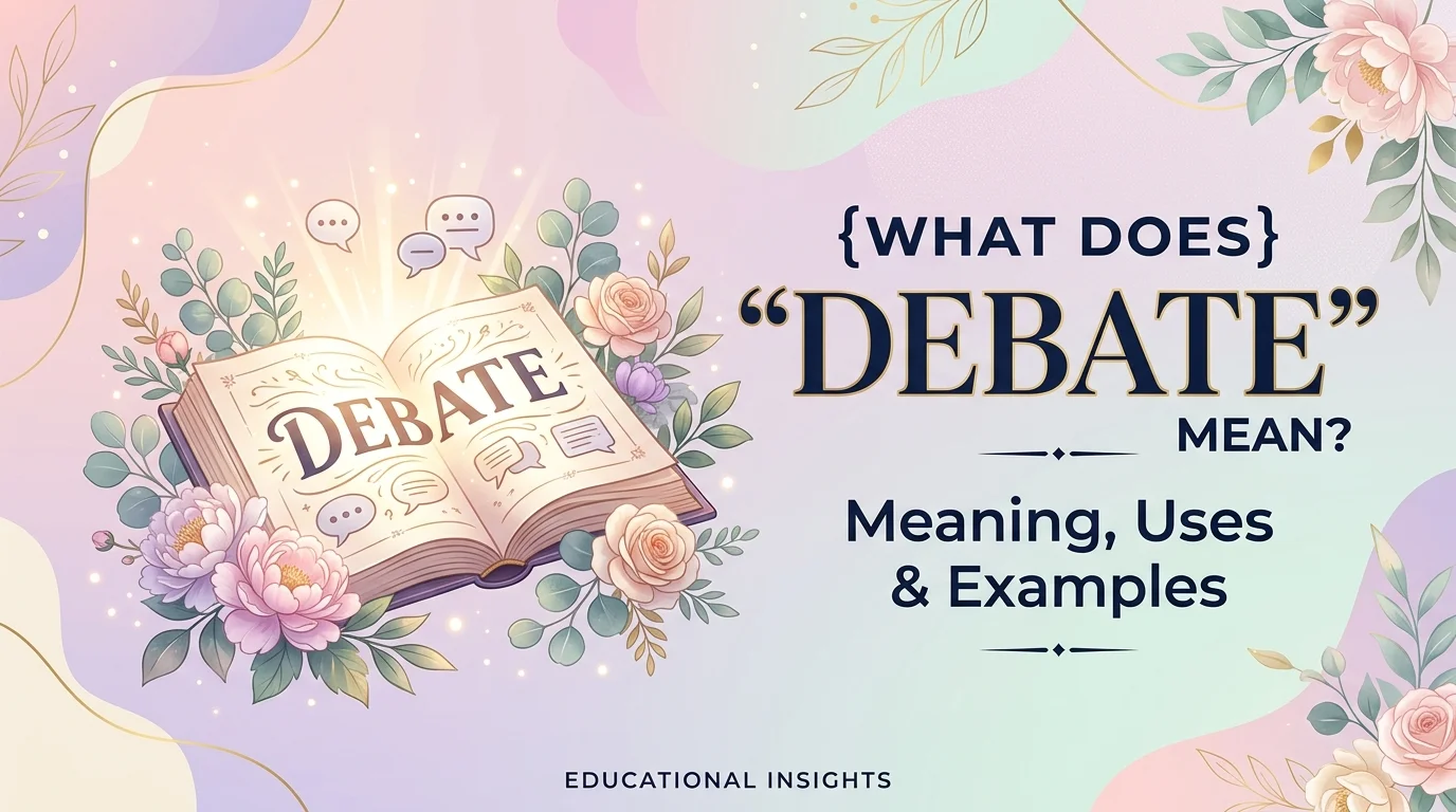 What Does Debate Mean