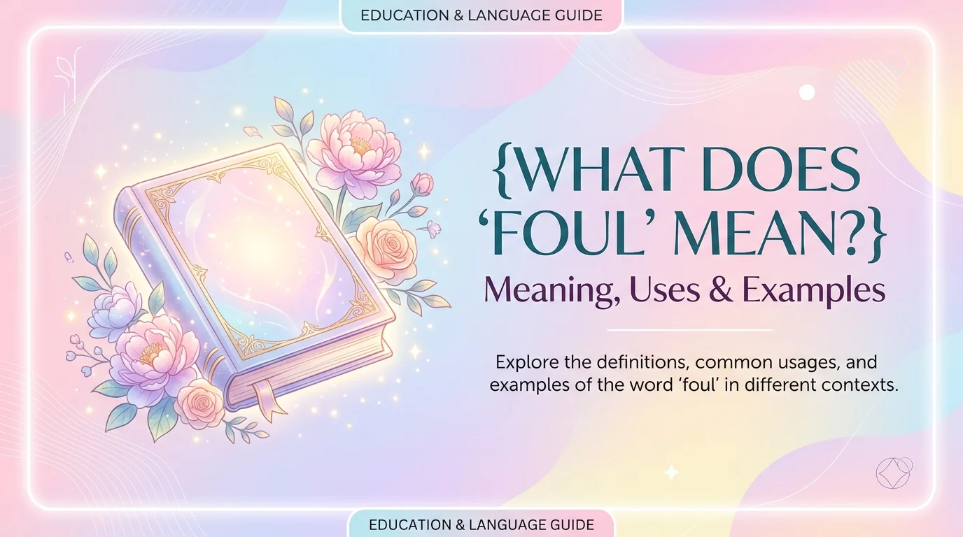 What Does Foul Mean