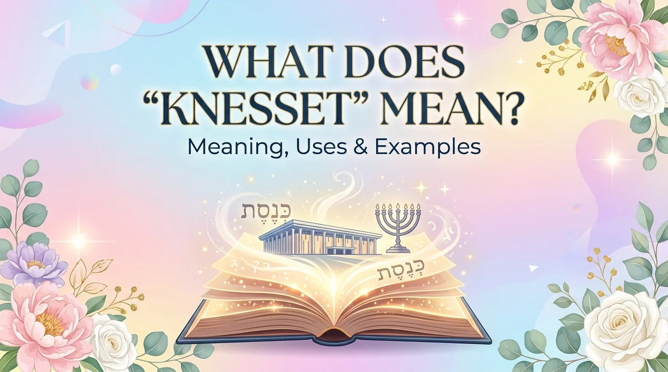 What Does Knesset Mean