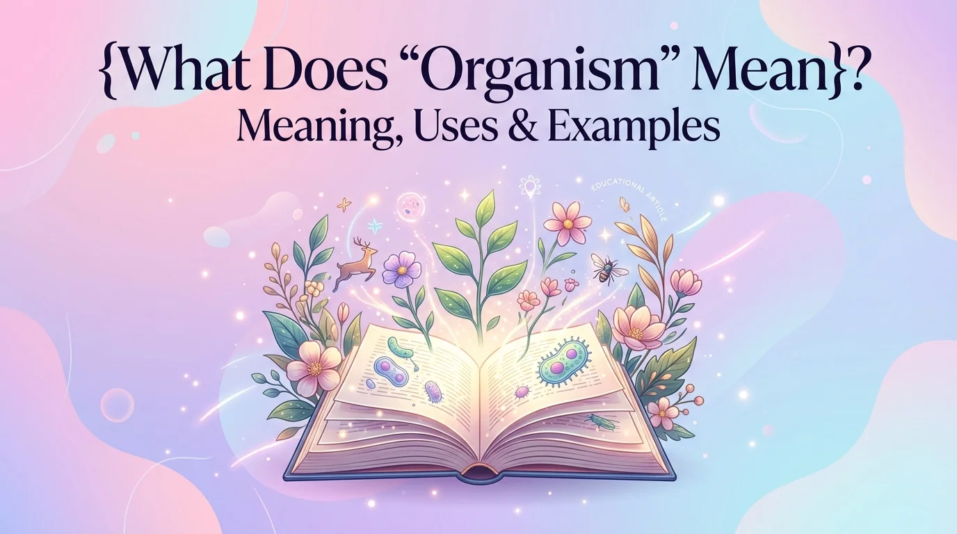 What Does Organism Mean
