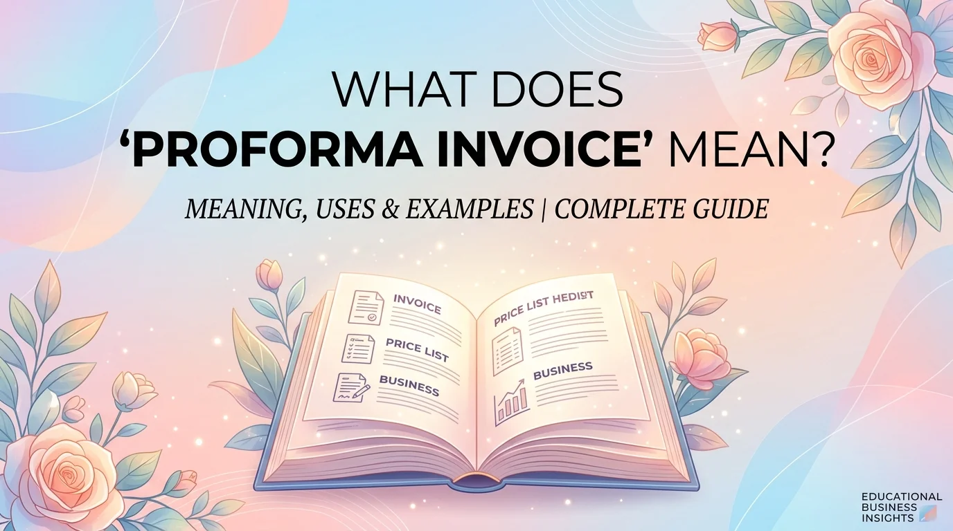 What Does “Proforma Invoice” Mean
