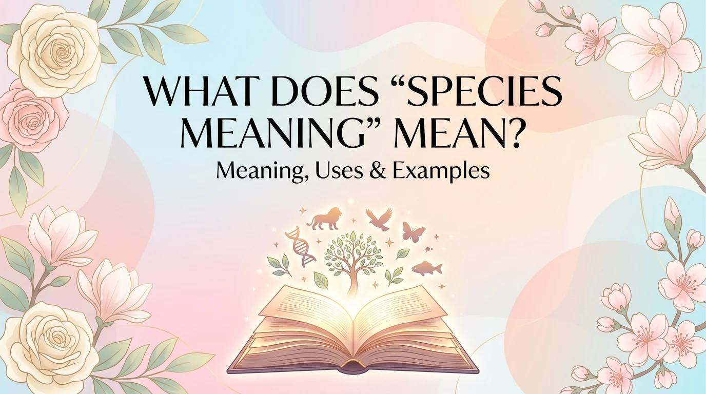 What Does “Species Meaning” Mean