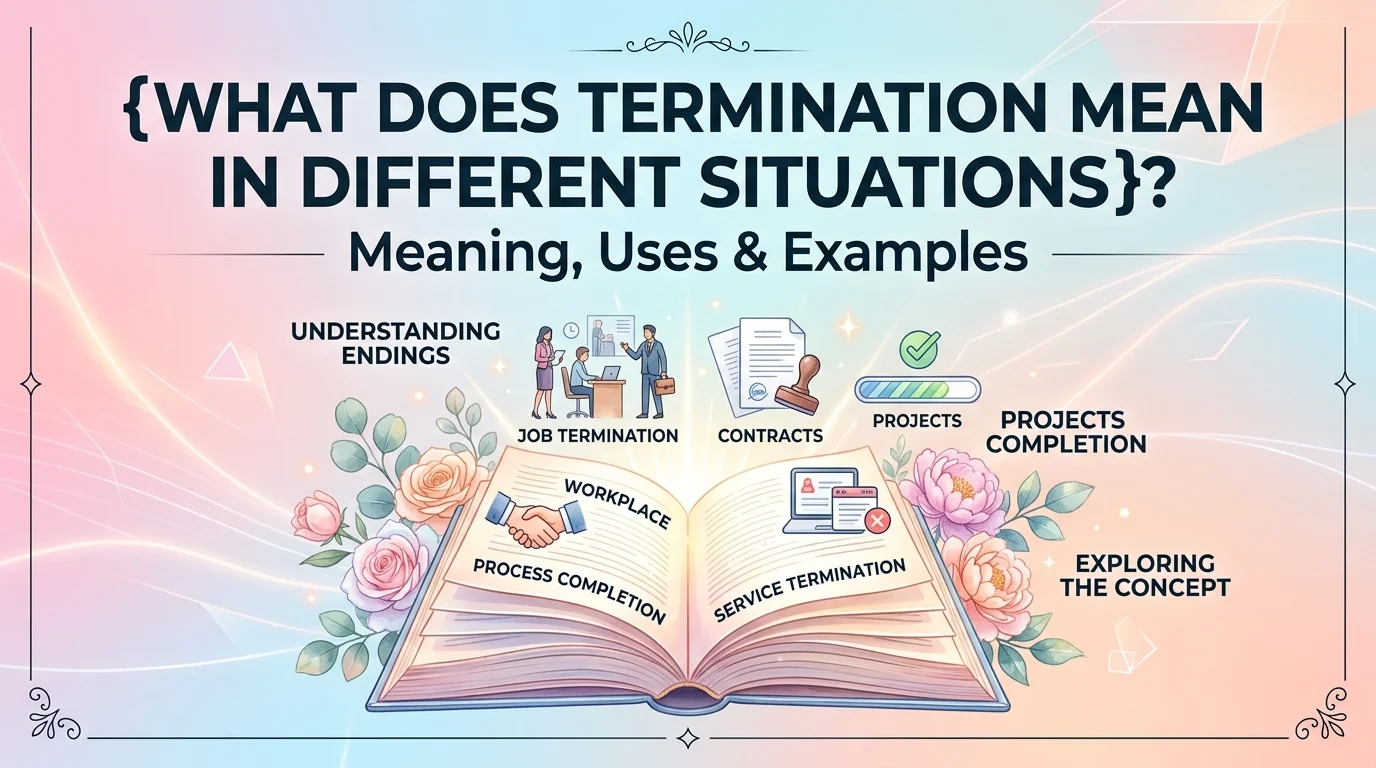 What Does Termination Mean in Different Situations