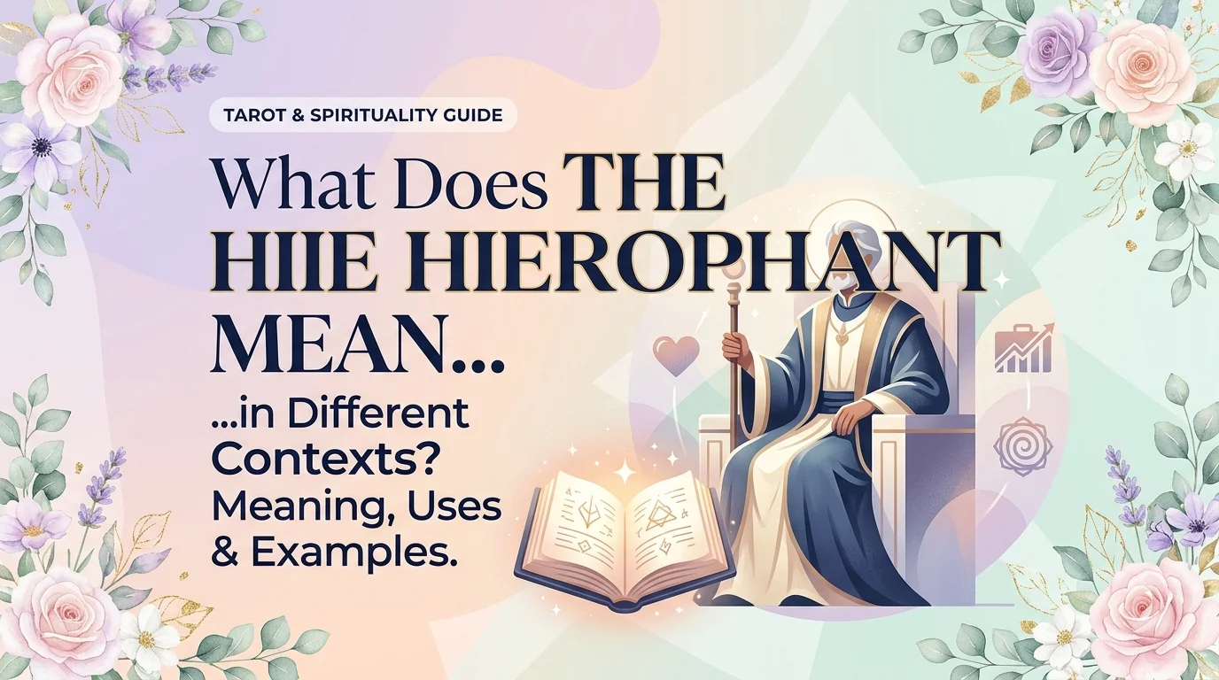 What Does The Hierophant Meaning on Different Contexts