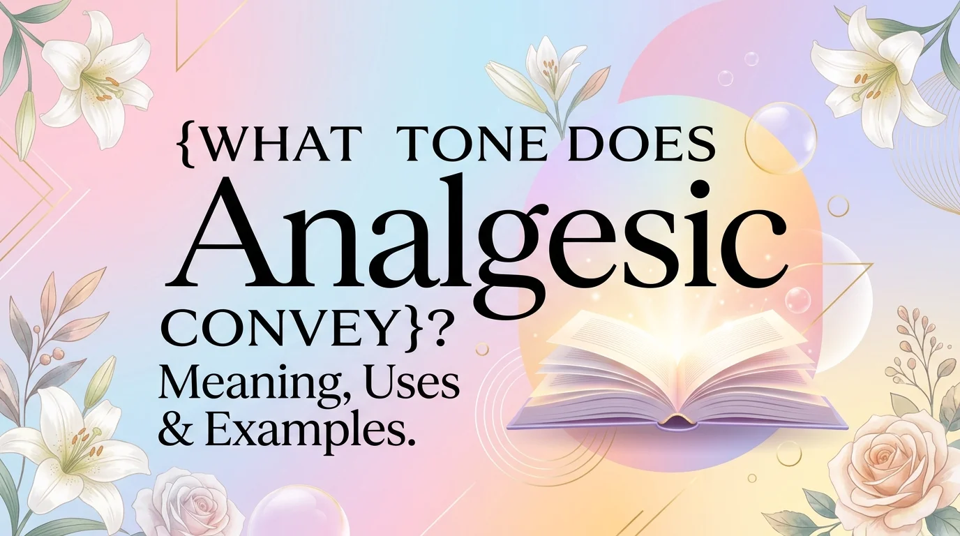 What Tone Does Analgesic Convey