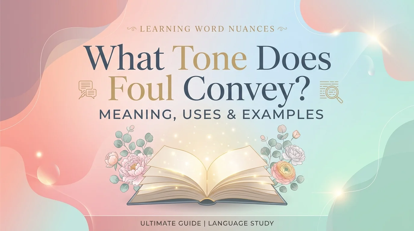 What Tone Does Foul Convey