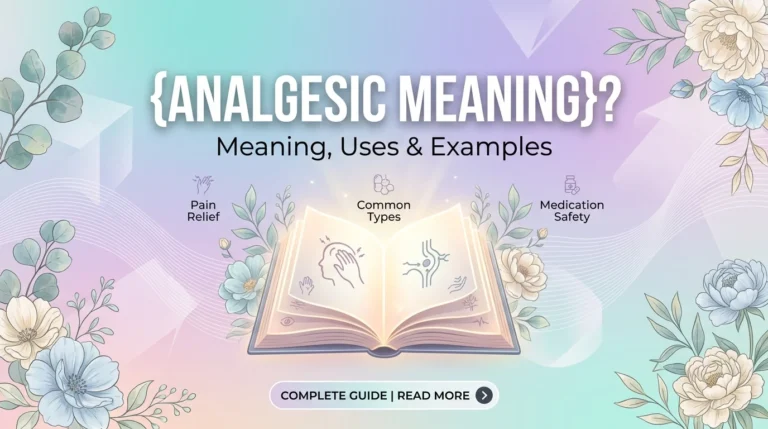 analgesic meaning