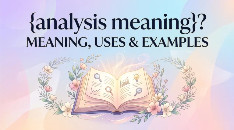 analysis meaning
