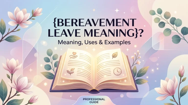 bereavement leave meaning