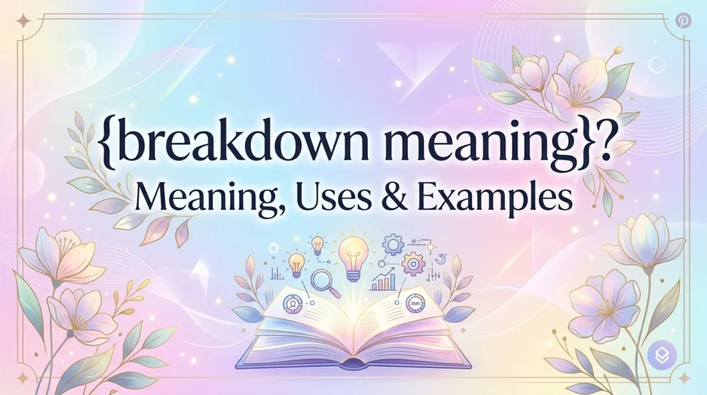 breakdown meaning