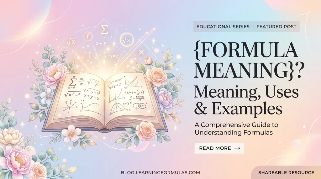formula meaning