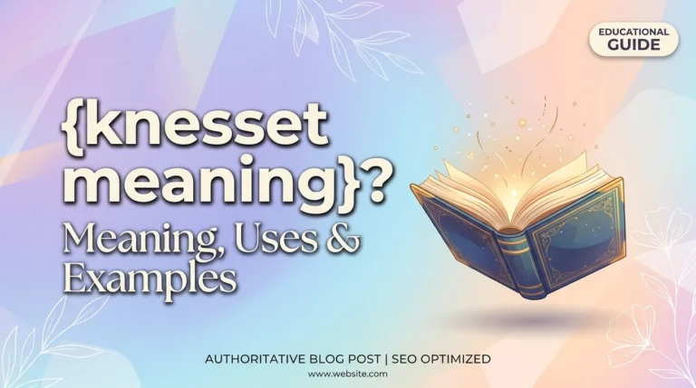 knesset meaning