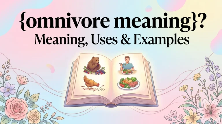 omnivore meaning