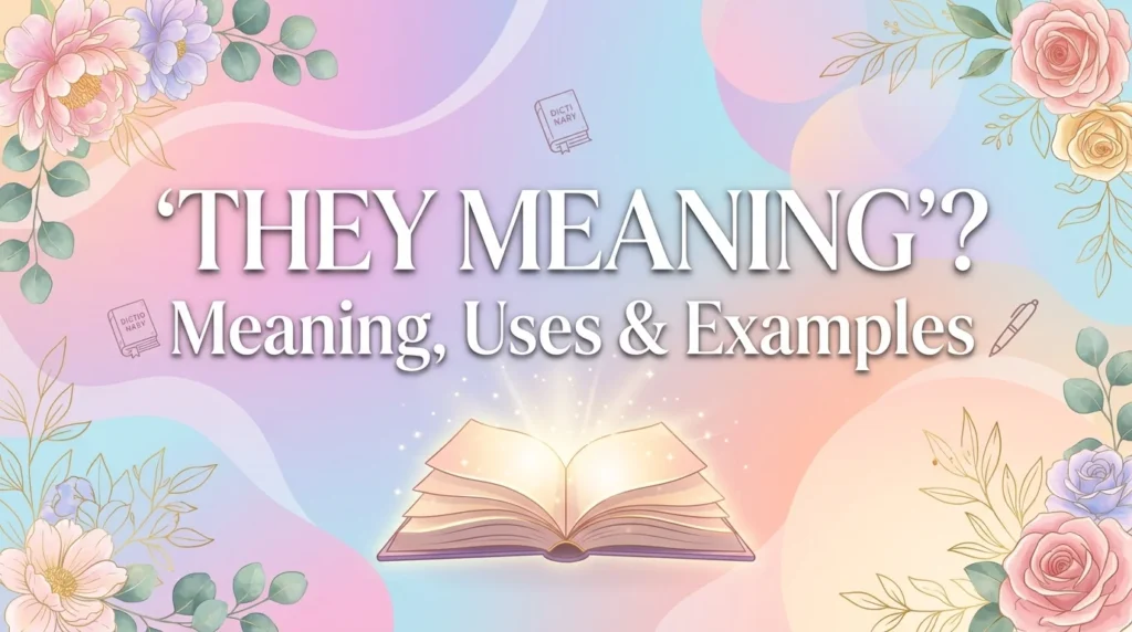 they meaning